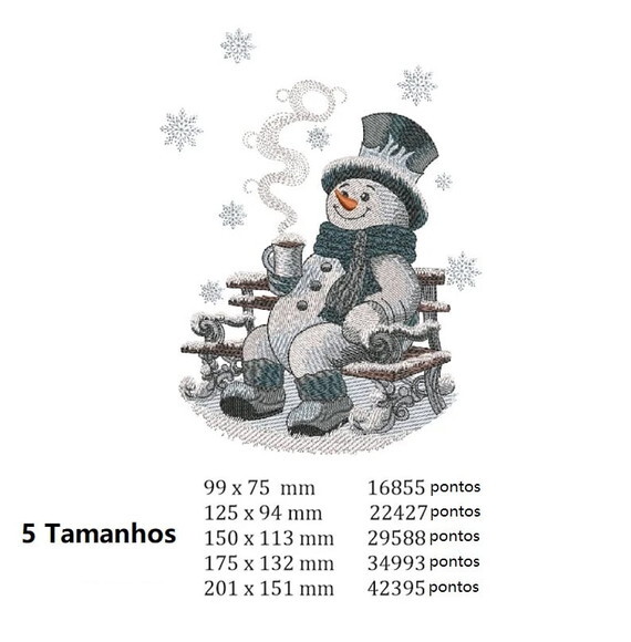 Matriz Bordado Boneco de Neve