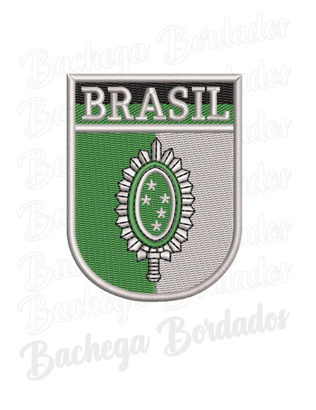 Matriz Bordado Brasão Brasil Militar