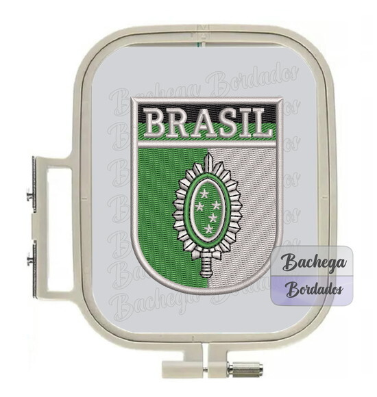 Matriz Bordado Brasão Brasil Militar