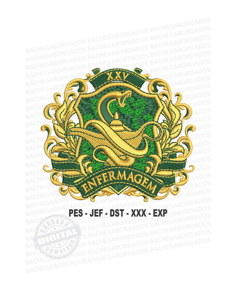 Matriz Bordado Brasão Escudo Enfermagem