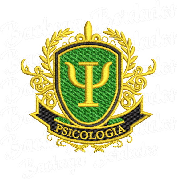 Matriz Bordado Brasão Escudo Psicologia - Arquivo Exclusivo
