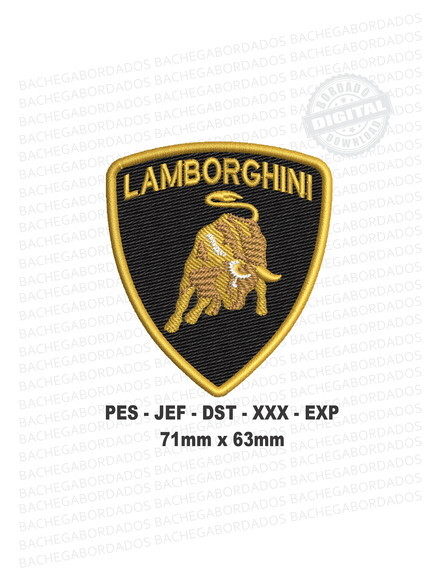 Matriz Bordado Brasão Lamborghini