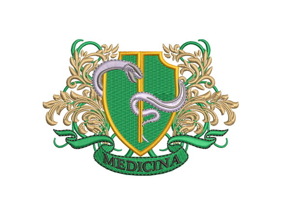 Matriz Bordado Brasão Medicina 3