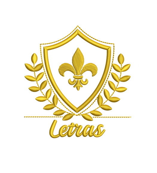 Matriz Bordado Brasão Letras 2