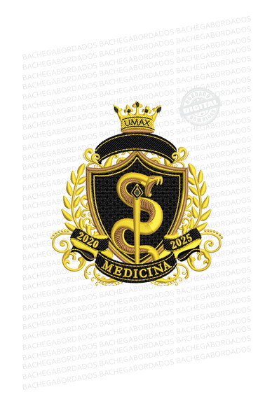 Matriz Bordado Brasão Medicina Umax Paraguay