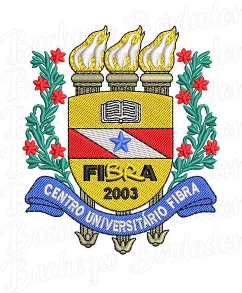 Matriz Bordado Brasão Universidade Fibra - Ótima Qualidade