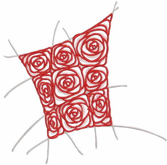 Matriz Bordado Buquê de Rosas