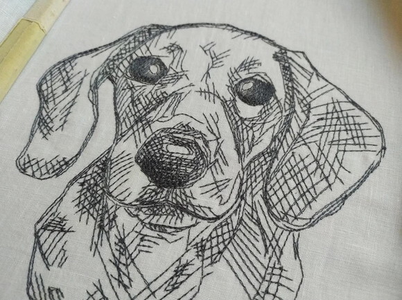 Matriz Bordado Cão Dachshund