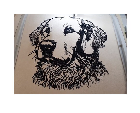 Matriz Bordado Cão Flat Coated Retriever