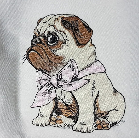 Matriz Bordado Cão Pug