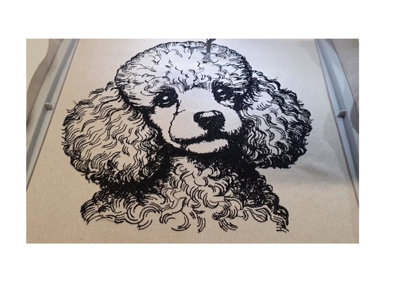 Matriz Bordado Cão Realista Poodle 2