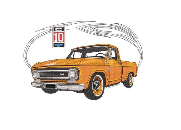Matriz Bordado Carro Chevrolet C10 3