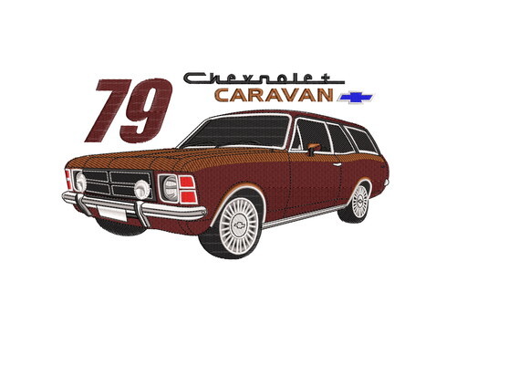 Matriz Bordado Carro Chevrolet Caravan 3