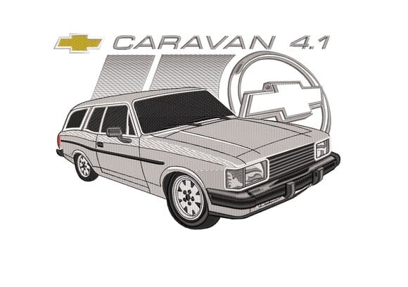 Matriz Bordado Carro Chevrolet Caravan