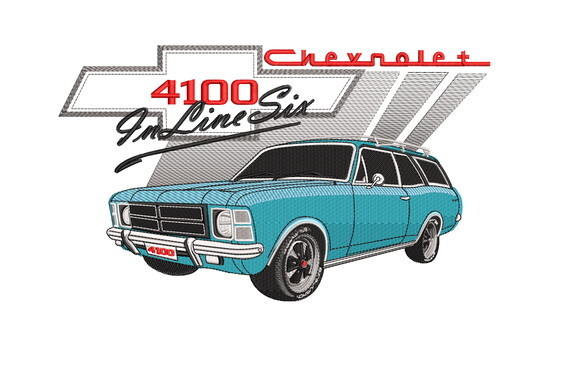 Matriz Bordado Carro Chevrolet Caravan 4