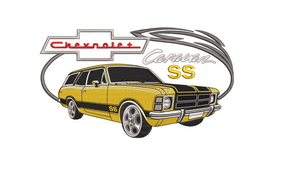 Matriz Bordado Carro Chevrolet Caravan 8