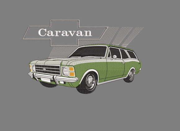 Matriz Bordado Carro Chevrolet Caravan 5