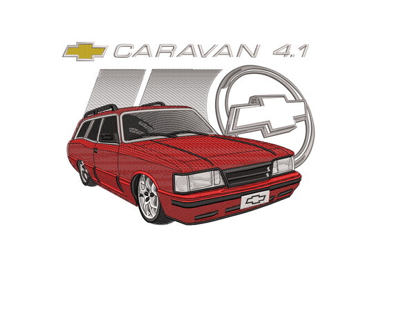 Matriz Bordado Carro Chevrolet Caravan 6