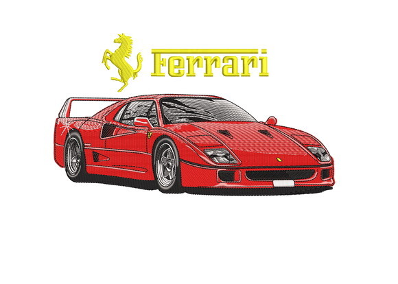 Matriz Bordado Carro Ferrari