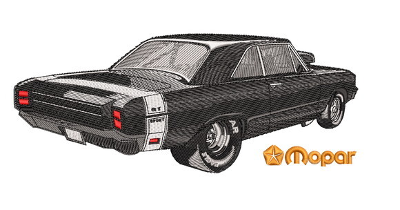 Matriz Bordado Carro Dodge Mopar
