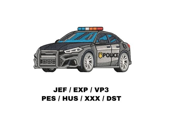 Matriz Bordado Carro de Polícia