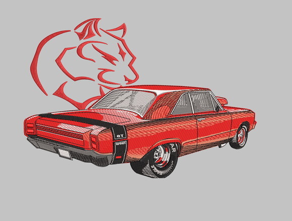 Matriz Bordado Carro Dart Dodge
