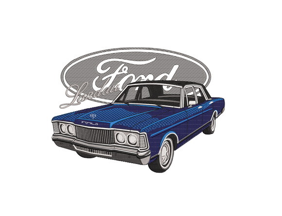 Matriz Bordado Carro Ford Landau 2
