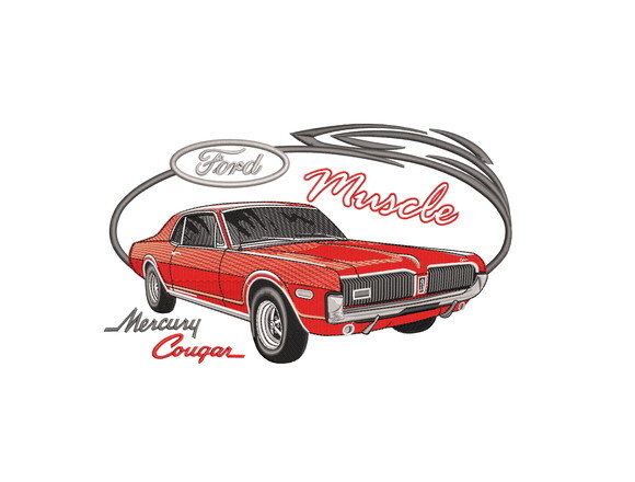 Matriz Bordado Carro Ford Muscle Mercury