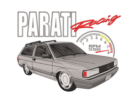 Matriz Bordado Carro Parati Racing