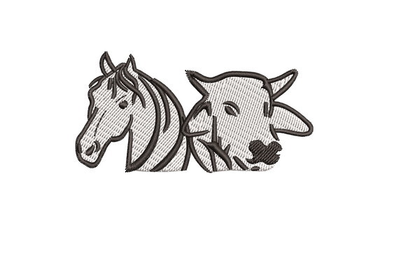 Matriz Bordado Cavalo Boi - para Montagem