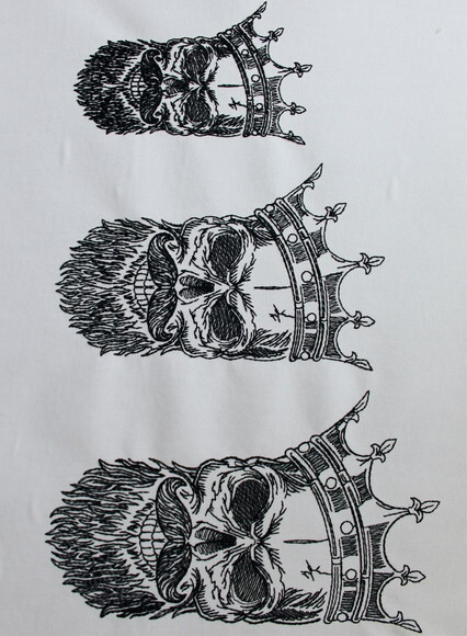 Matriz Bordado Caveira Barbershop