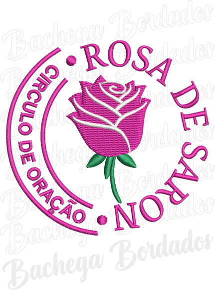 Matriz Bordado Circulo de Oração Rosa de Saron