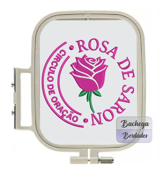 Matriz Bordado Circulo de Oração Rosa de Saron