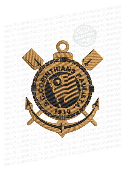Matriz Bordado Coriinthians Dourado