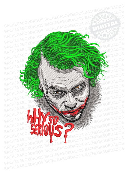 Matriz Bordado Coringa Joker - Why So Serious