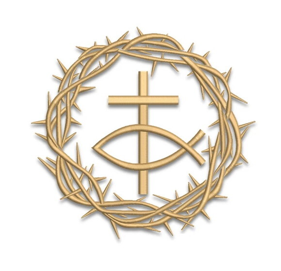 Matriz Bordado Cristianismo Coroa Espinhos