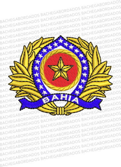 Matriz Bordado Distintivo de Quepe Oficial Bahia