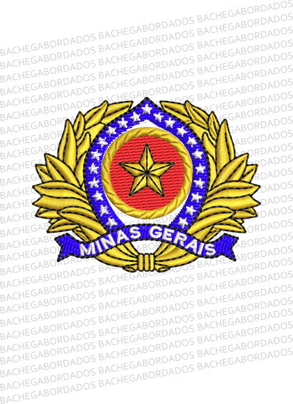 Matriz Bordado Distintivo de Quepe Oficial Minas Gerais