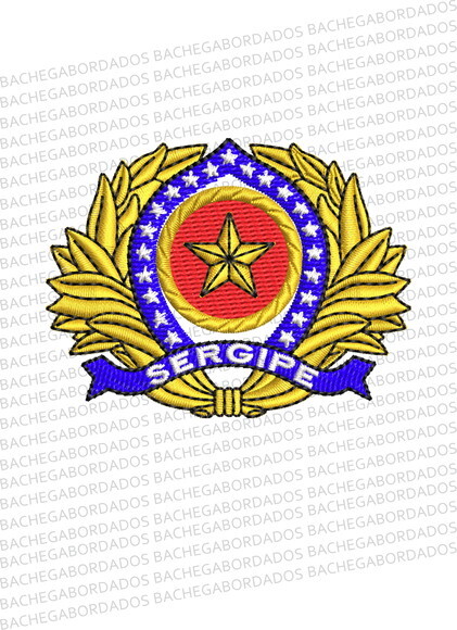 Matriz Bordado Distintivo de Quepe Oficial Sergipe