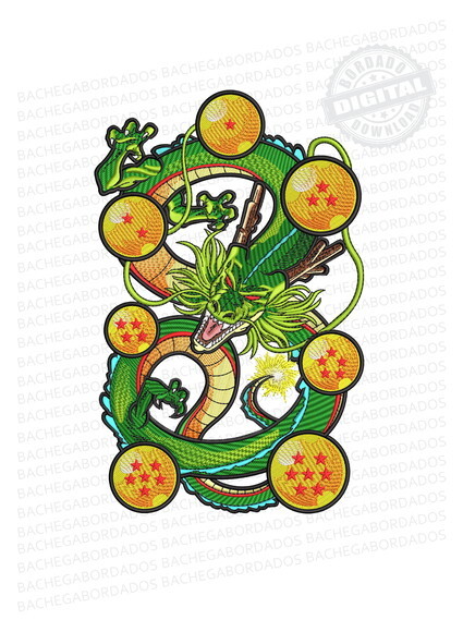 Matriz Bordado Dragão 7 Esferas - Dragon Ball Z