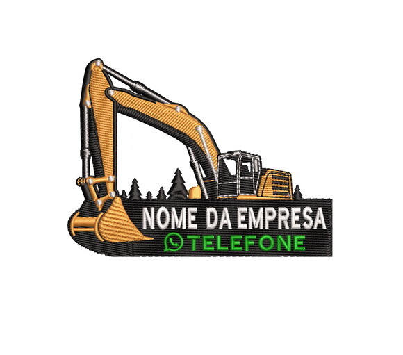 Matriz Bordado Escavadeira Personalizado