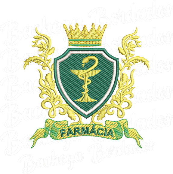 Matriz Bordado Escudo Brasão Farmácia