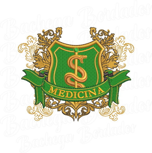 Matriz Bordado Escudo Medicina 3