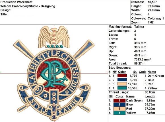Matriz Bordado Escudo para Camisa Polo