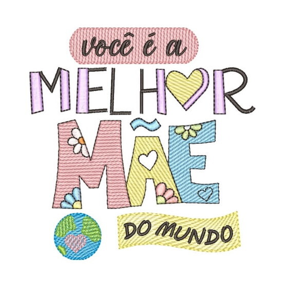 Matriz Bordado Feliz Dia das Mães 2