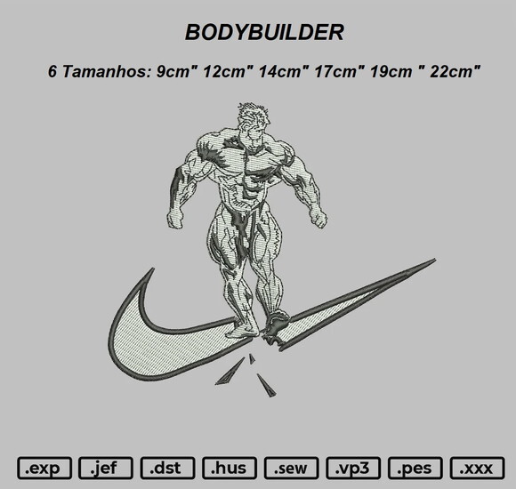 Matriz Bordado Fisiculturista Bodybuilder