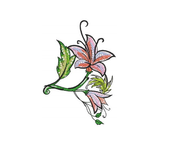 Matriz Bordado Flores de Lírio