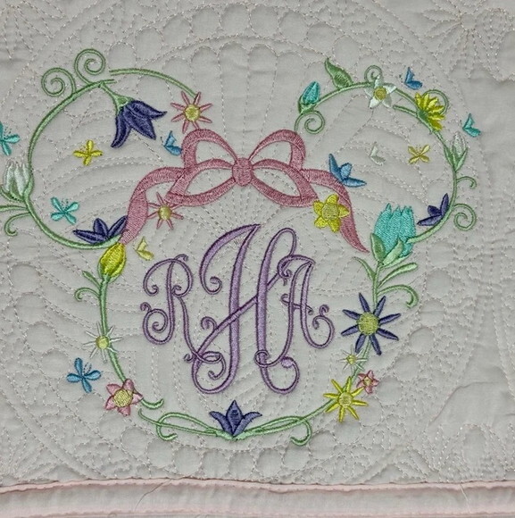 Matriz Bordado Floral Minnie