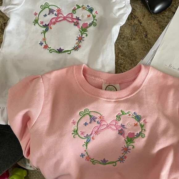 Matriz Bordado Floral Minnie