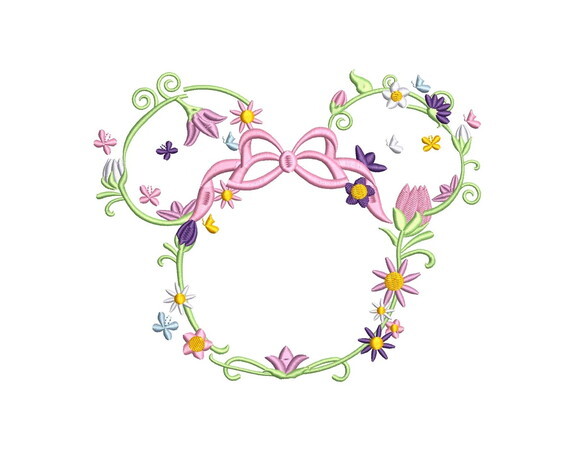 Matriz Bordado Floral Minnie